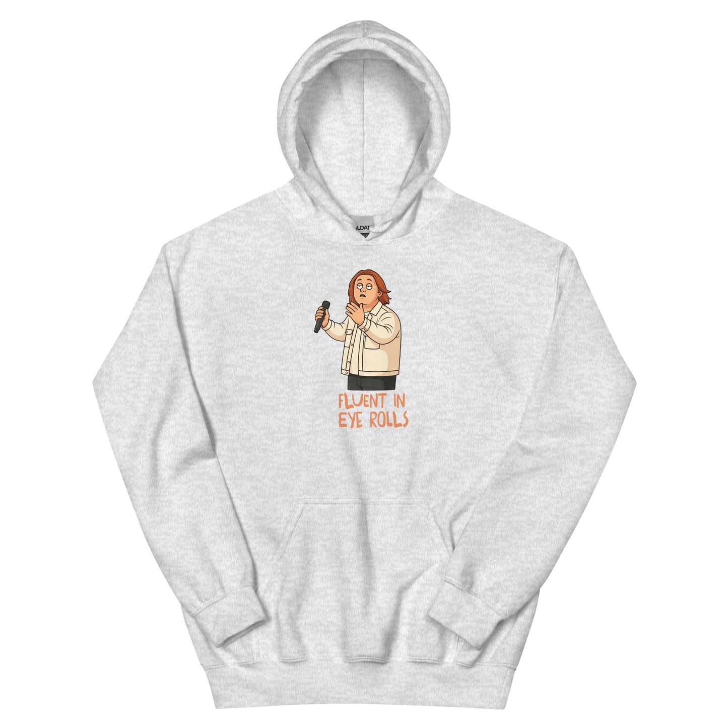 Alcyone213k Lewis Capaldi Unisex Hoodie - Fluent In Eye Rolls - Funny Quotes Ash