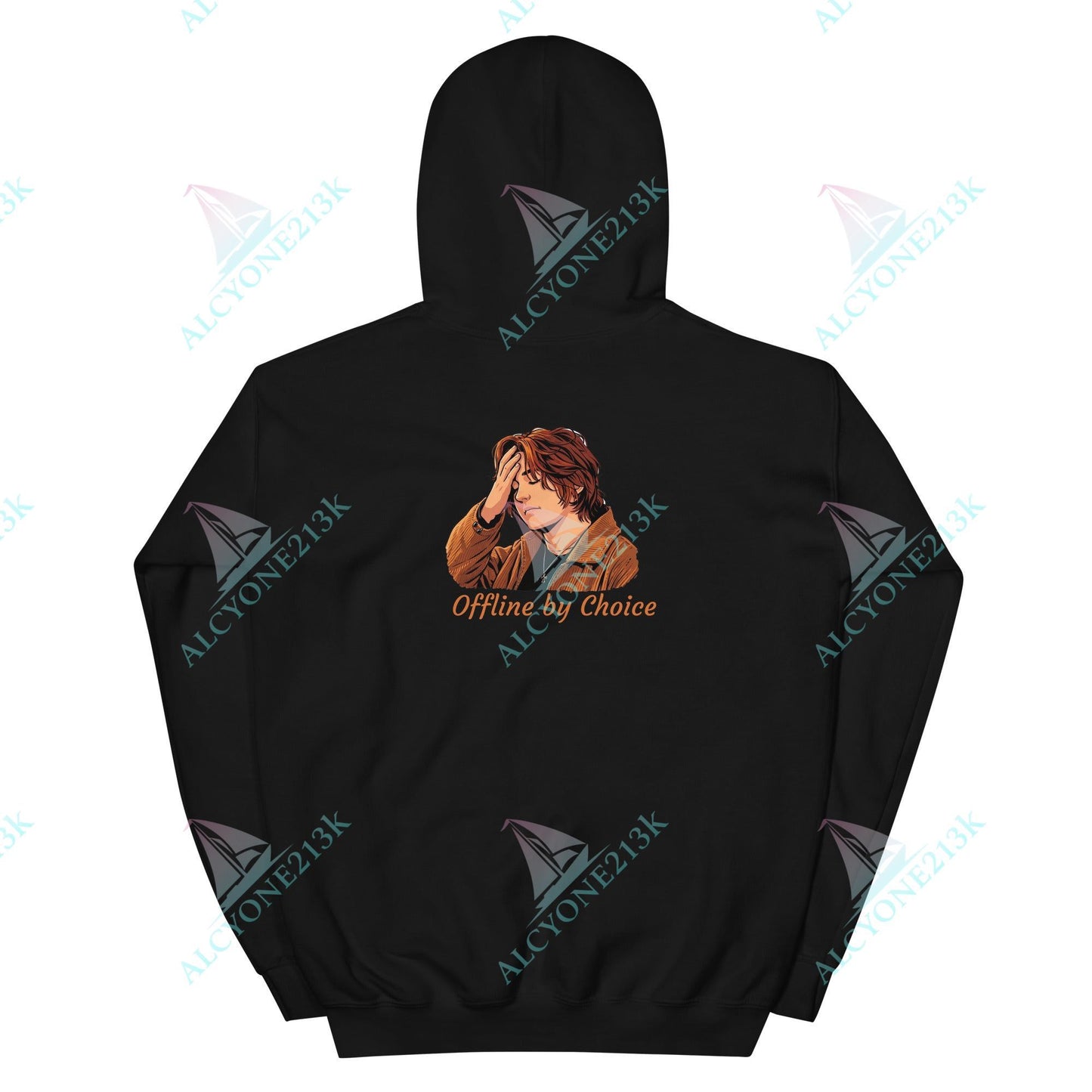 Alcyone213k Lewis Capaldi Unisex Hoodie - Offline By Choice - Funny Quotes