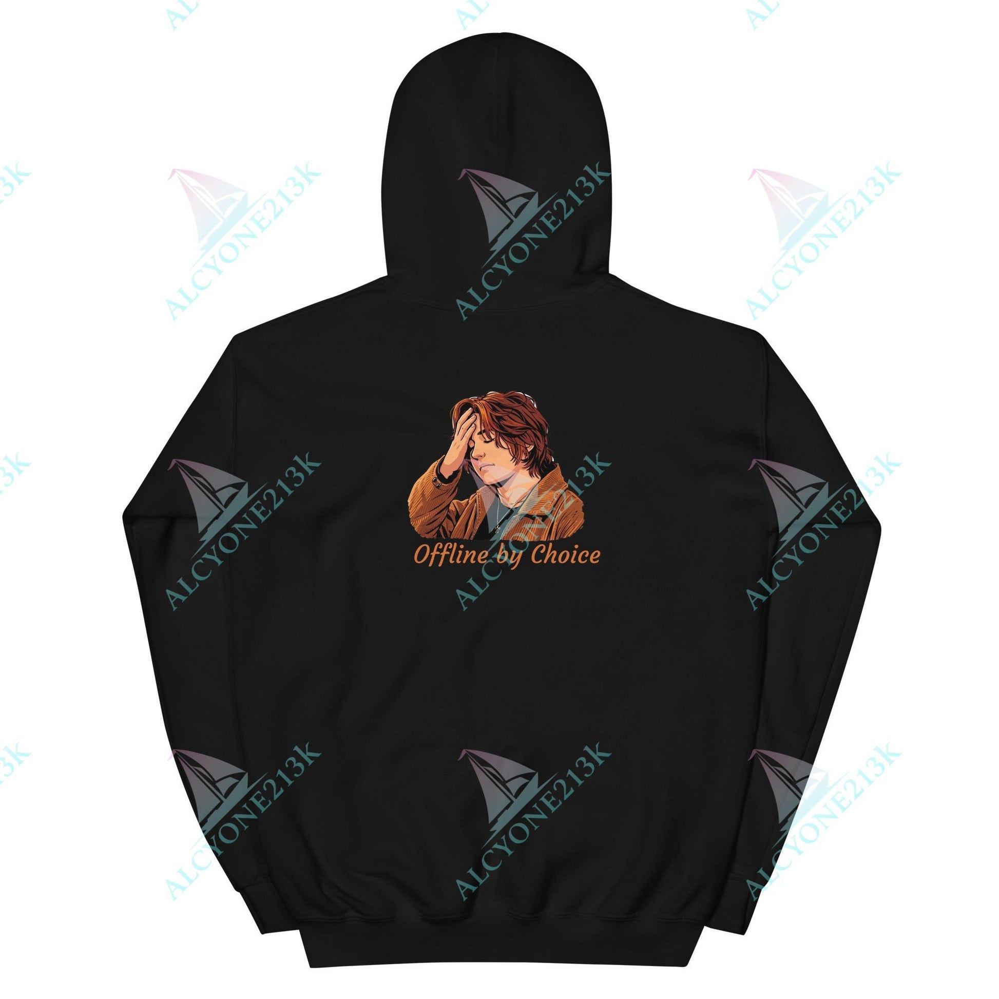 Alcyone213k Lewis Capaldi Unisex Hoodie - Offline By Choice - Funny Quotes