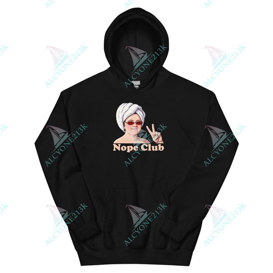 Alcyone213k Lewis Capaldi Unisex Hoodie - Nope Club - Funny Quotes Black