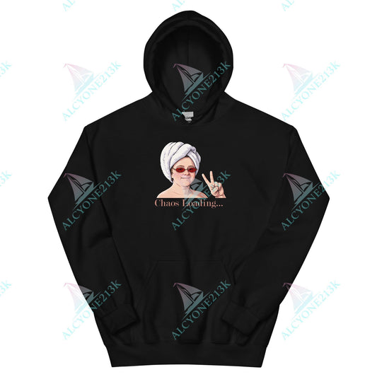 Alcyone213k Lewis Capaldi Unisex Hoodie - Chaos Loading - Funny Quotes Black