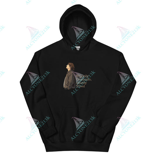 Alcyone213k Lewis Capaldi Unisex Hoodie - Slightly Dramatic - Funny Quotes Black