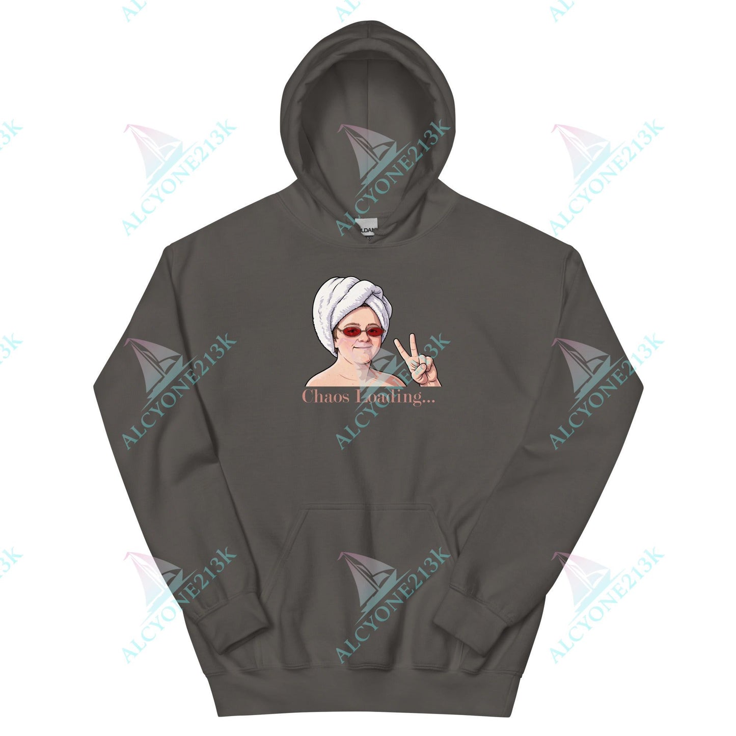 Alcyone213k Lewis Capaldi Unisex Hoodie - Chaos Loading - Funny Quotes Charcoal