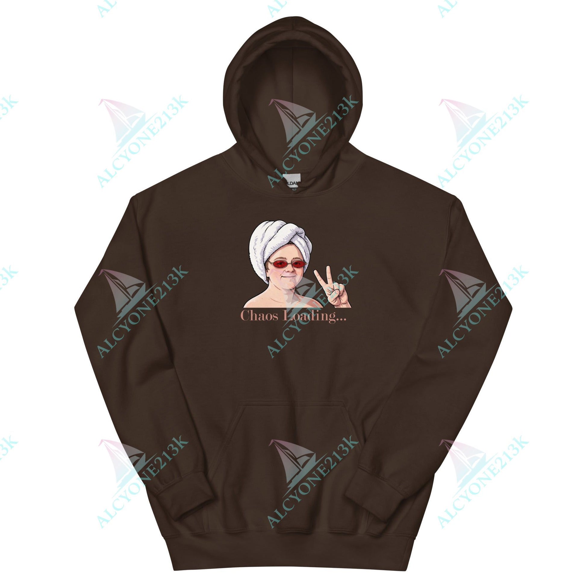 Alcyone213k Lewis Capaldi Unisex Hoodie - Chaos Loading - Funny Quotes Dark Chocolate