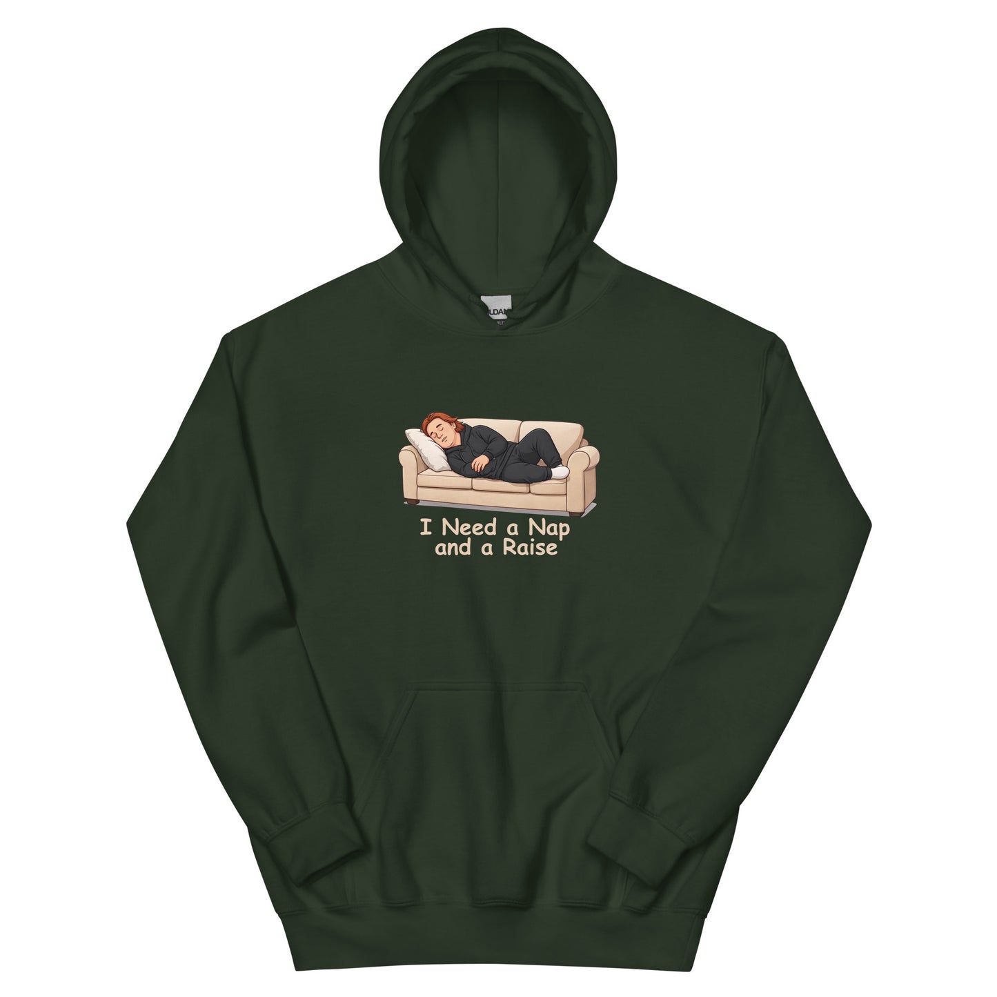 Alcyone213k Lewis Capaldi Unisex Hoodie - I Need A Nap - Funny Quotes Forest Green