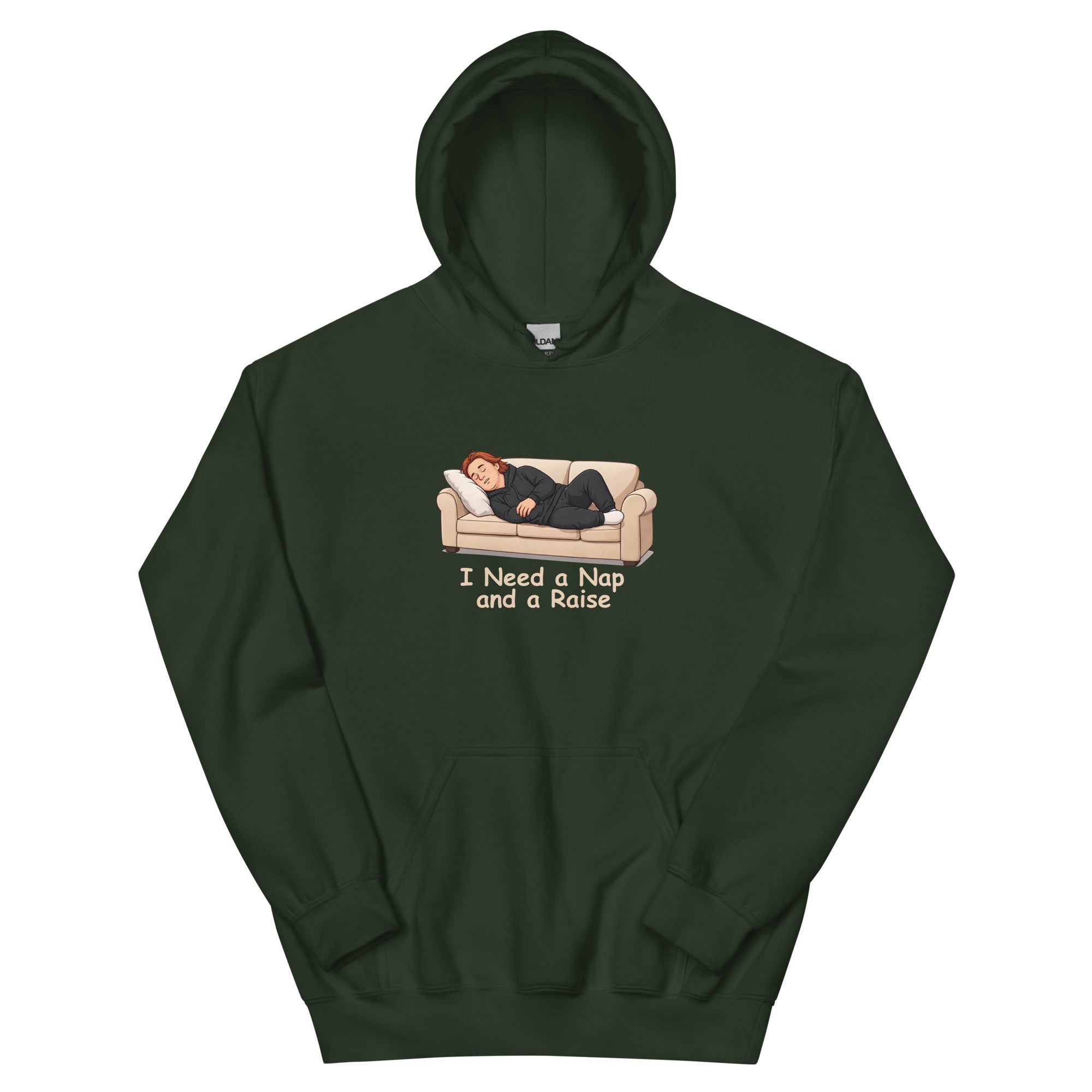 Alcyone213k Lewis Capaldi Unisex Hoodie - I Need A Nap - Funny Quotes Forest Green