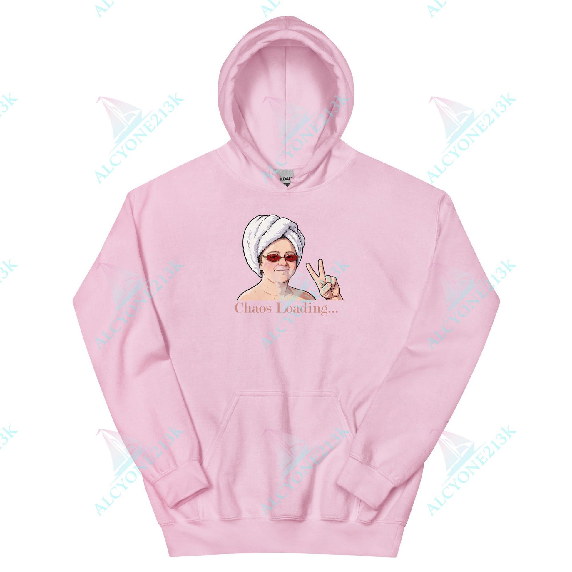 Alcyone213k Lewis Capaldi Unisex Hoodie - Chaos Loading - Funny Quotes Light Pink