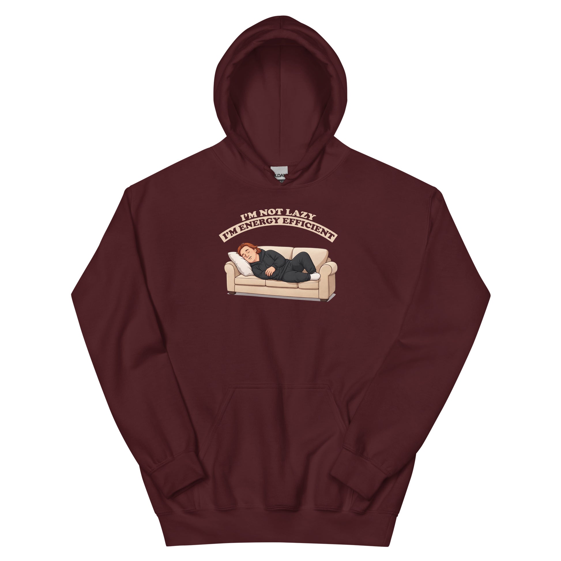 Alcyone213k Lewis Capaldi Unisex HoodieI'm Not Lazy - Funny Quotes Maroon