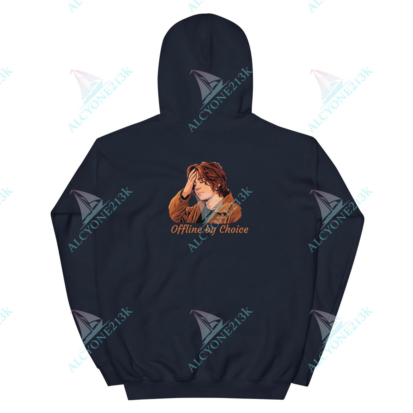 Alcyone213k Lewis Capaldi Unisex Hoodie - Offline By Choice - Funny Quotes