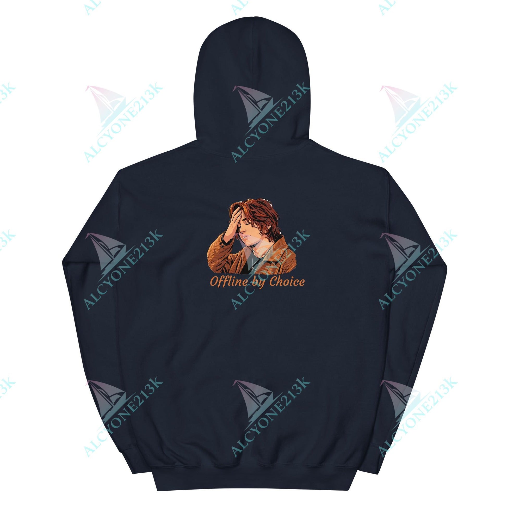 Alcyone213k Lewis Capaldi Unisex Hoodie - Offline By Choice - Funny Quotes
