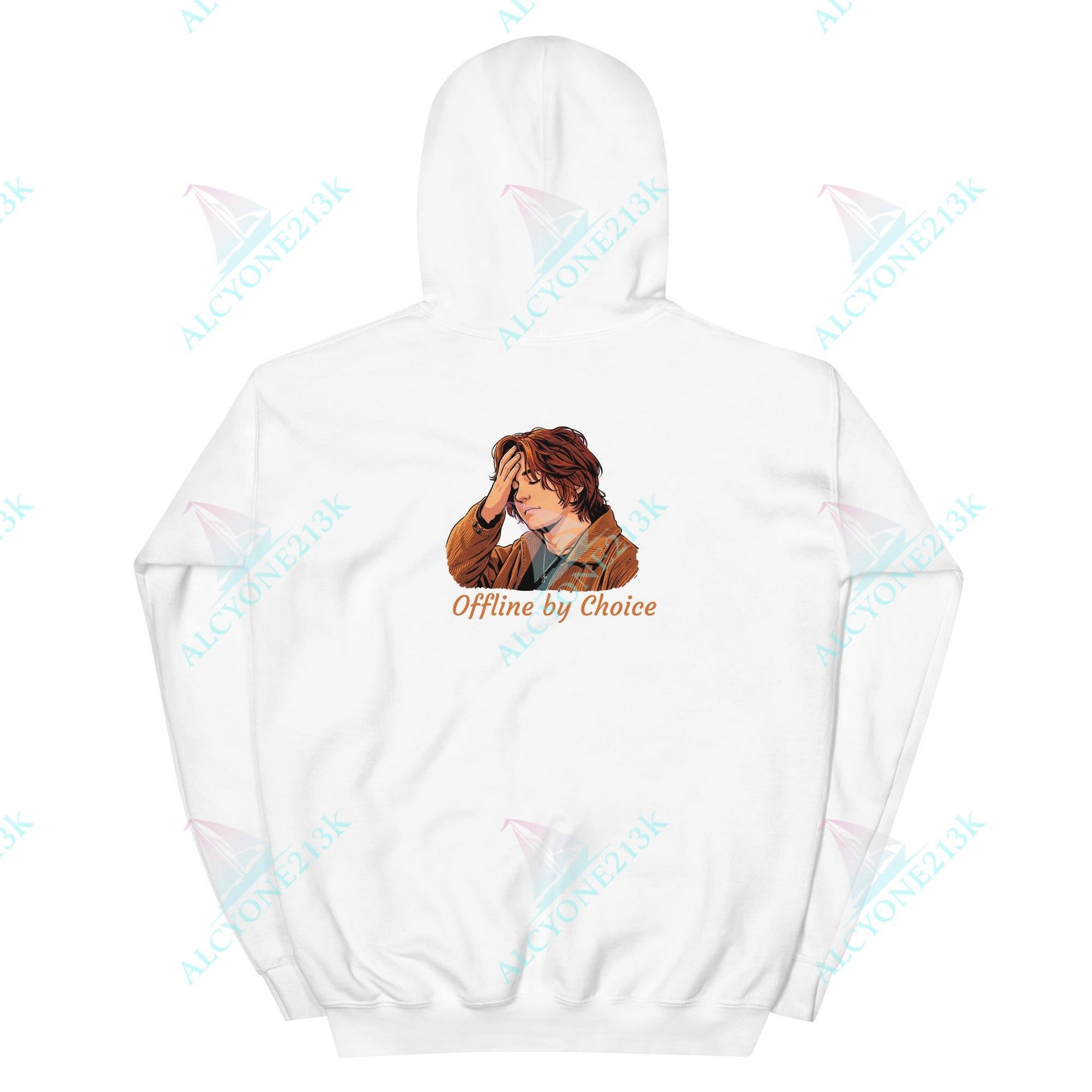 Alcyone213k Lewis Capaldi Unisex Hoodie - Offline By Choice - Funny Quotes