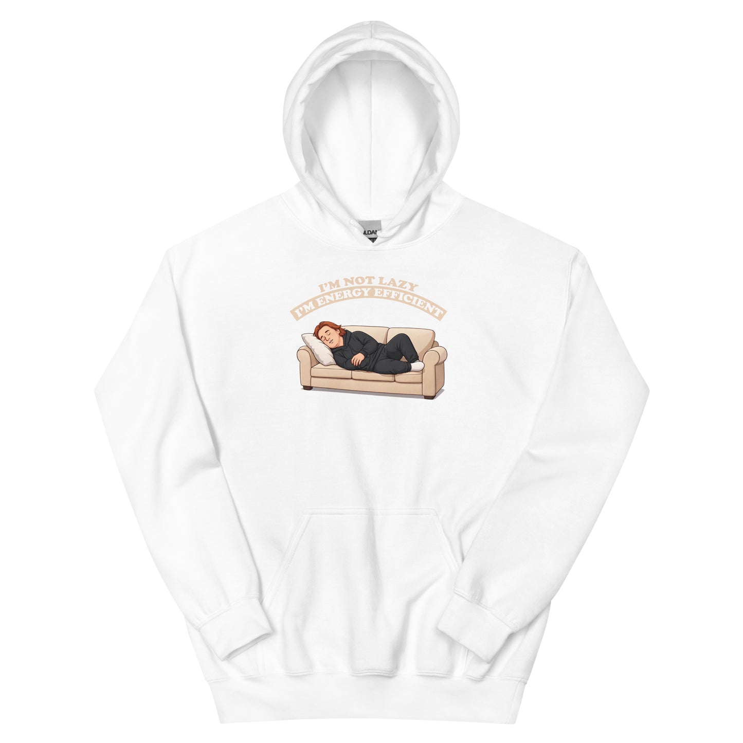 Alcyone213k Lewis Capaldi Unisex HoodieI'm Not Lazy - Funny Quotes White