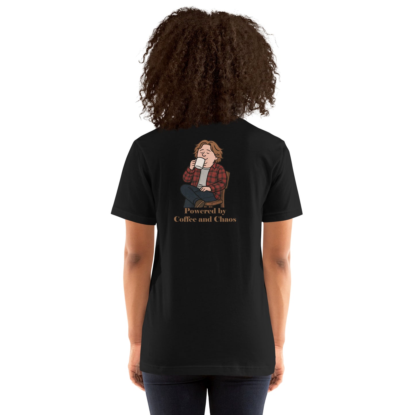 Alcyone213k Lewis Capaldi Unisex T-Shirt - Powered By Coffee And Chaos - Funny Quotes