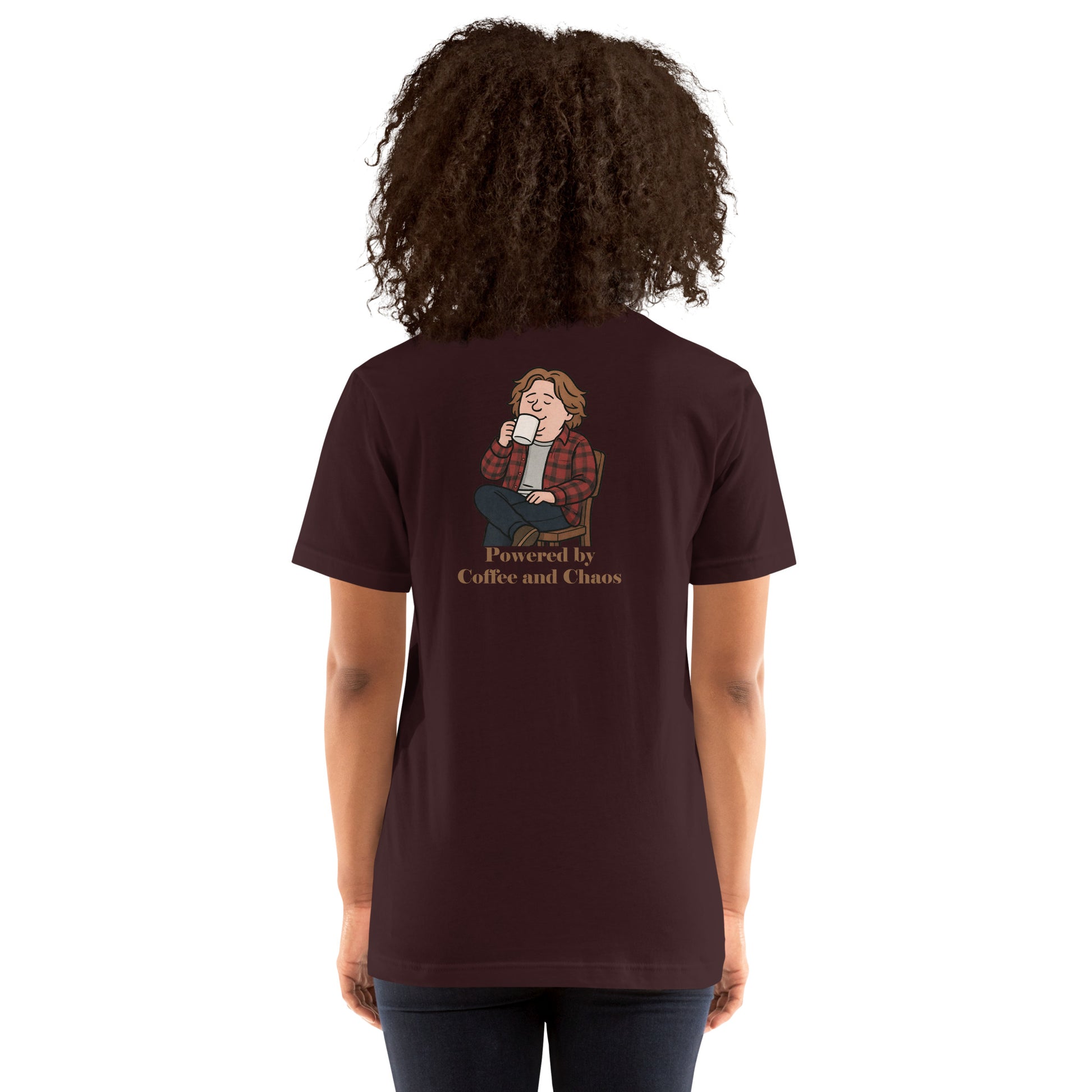 Alcyone213k Lewis Capaldi Unisex T-Shirt - Powered By Coffee And Chaos - Funny Quotes