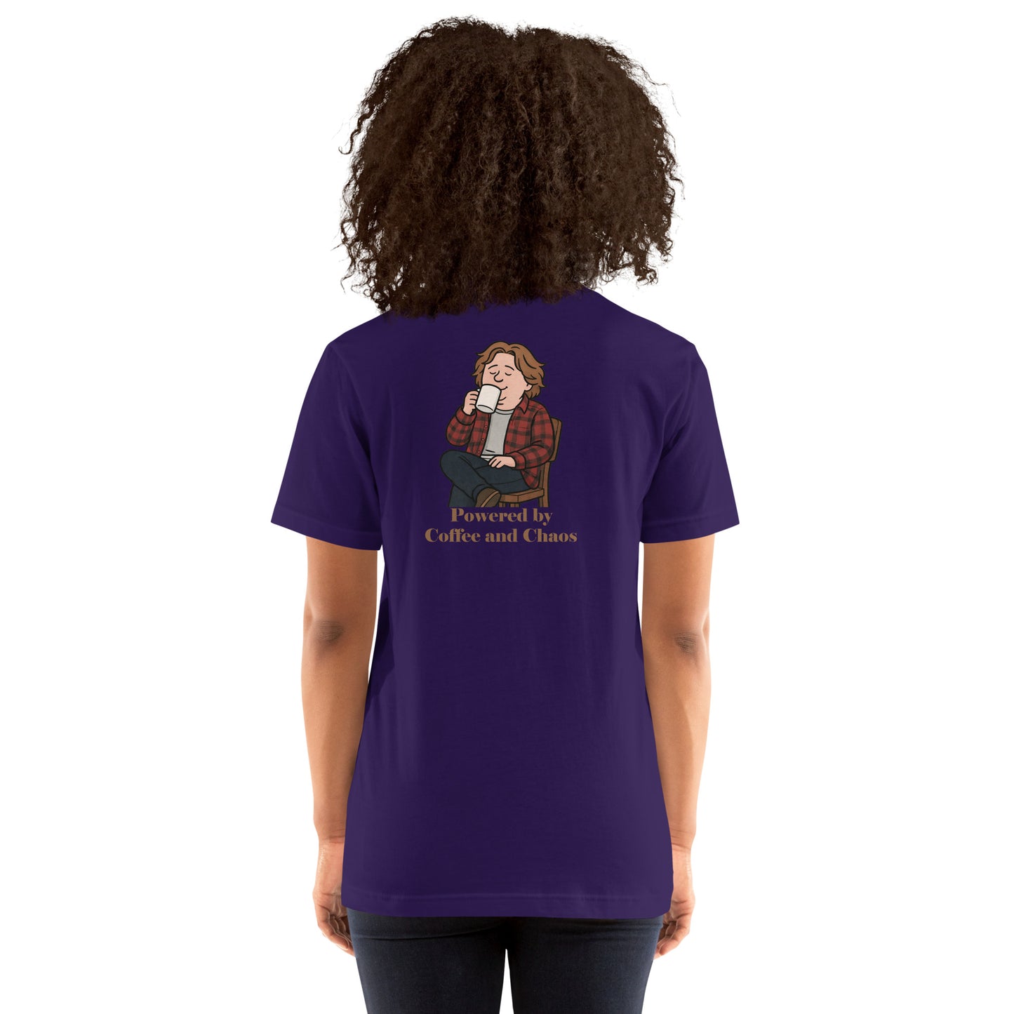 Alcyone213k Lewis Capaldi Unisex T-Shirt - Powered By Coffee And Chaos - Funny Quotes