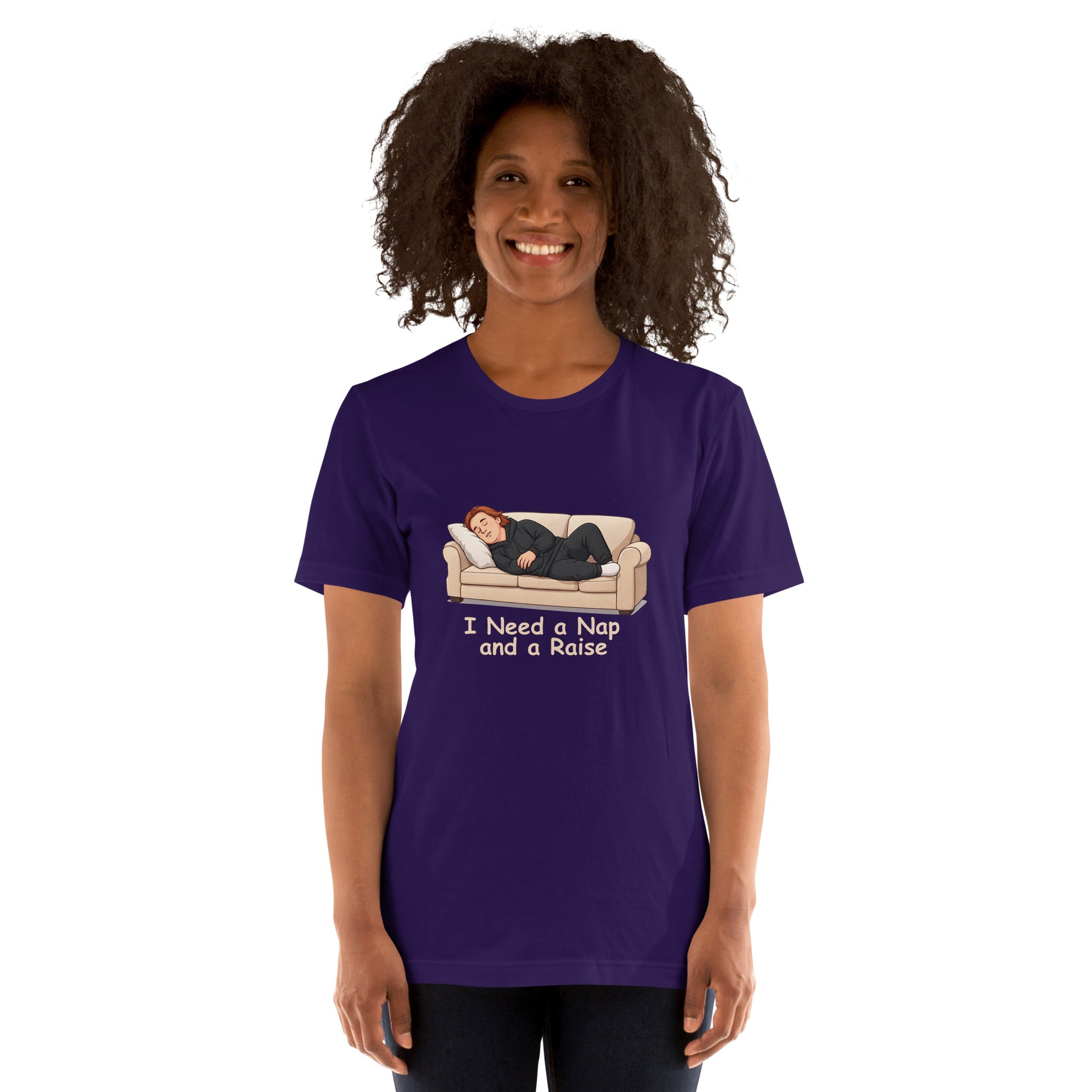 Alcyone213k Lewis Capaldi Unisex T-Shirt - I Need A Nap - Funny Quotes Team Purple