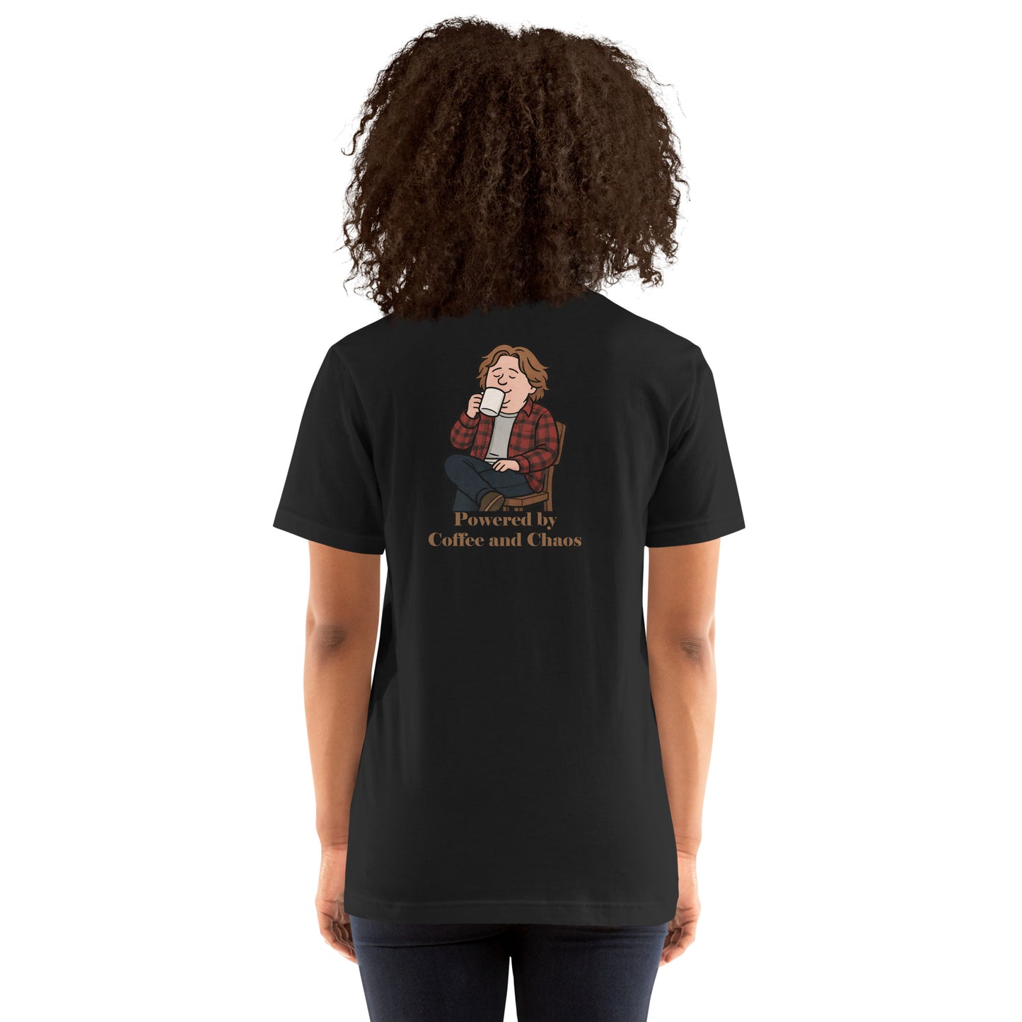 Alcyone213k Lewis Capaldi Unisex T-Shirt - Powered By Coffee And Chaos - Funny Quotes